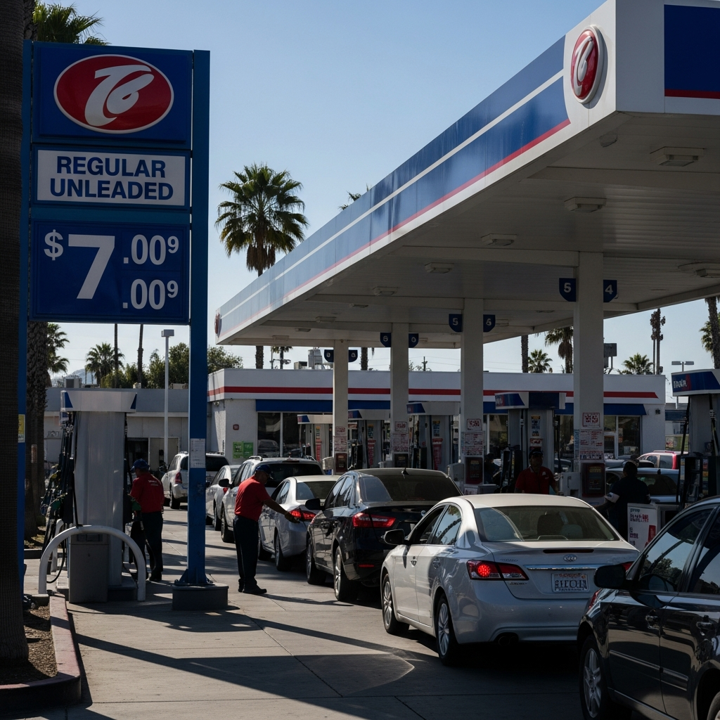 California gas hits $7 as war disrupts oil supply
